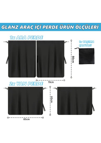 Araç Içi Perde Araba Gizlilik Perdesi Oto Güneşlik Perde Seti