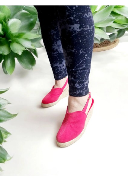 8cm Dolgu Topuk Keten Espadril