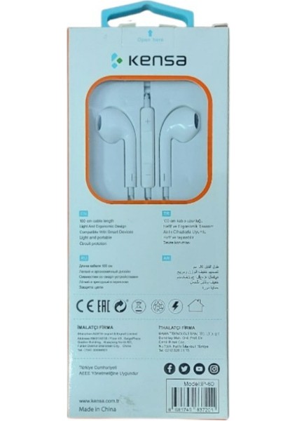 Kensa Ip-60 Kablolu Mikrofonlu 3.5 mm Kulaklık fiyatları