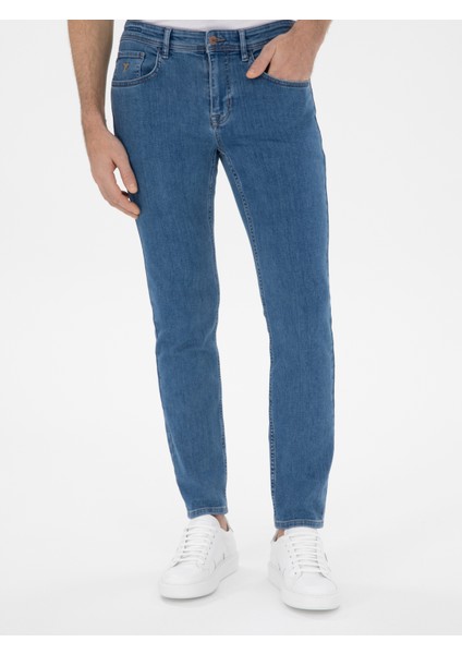 Erkek Açık Mavi Slim Fit Pamuklu Esnek Jean Pantolon 50309084-VR003 fiyatları