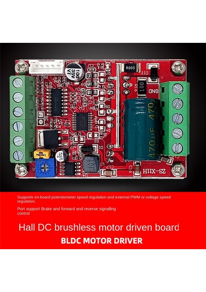 6-60V Bldc Üç Fazlı Dc Fırçasız Motor Kontrol Cihazı Hall ile (Yurt Dışından)