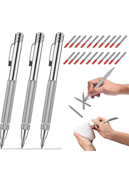 20 Yedek Işaretleme Ucuyla Tungsten Karbür Çizici (Yurt Dışından)
