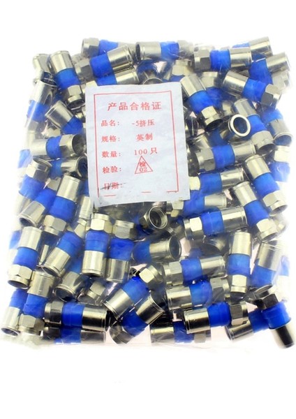 100 Adettorba Su Geçirmez 75-5 Rg6 Ekstrüde F-Üniversal Konnektör-A (Yurt Dışından)