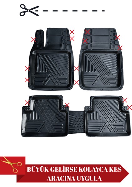 Fiat Albea 2003-2012 3D Başak Desenli Moita Araç Içi Oto Paspas