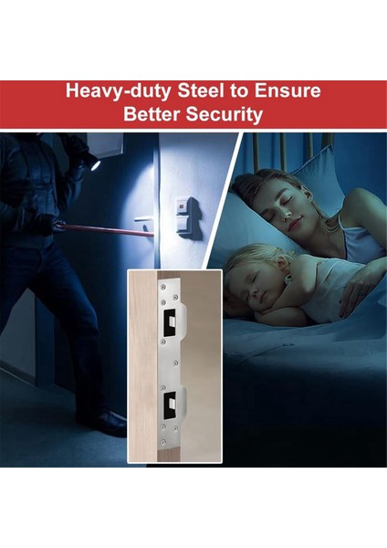 Kapı Çarpma Plakası Çift Delik Mandal Güçlendirme Plakası Gümüş (Yurt Dışından) indirimleri