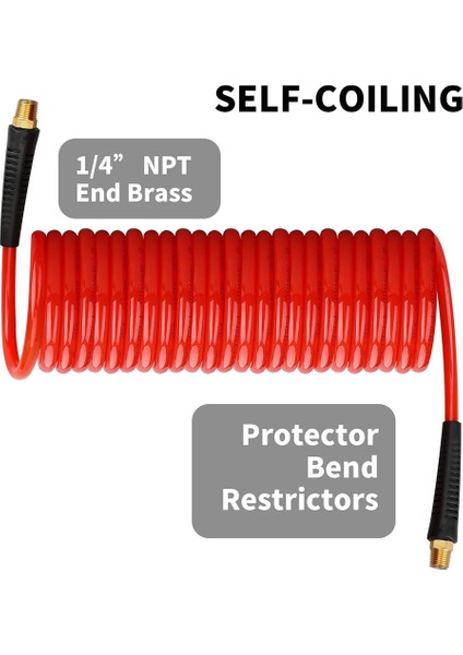 14IN x 25FT Bükülme Kısıtlayıcılı Hava Hortumu Kompresör Hortumu (Yurt Dışından) modelleri