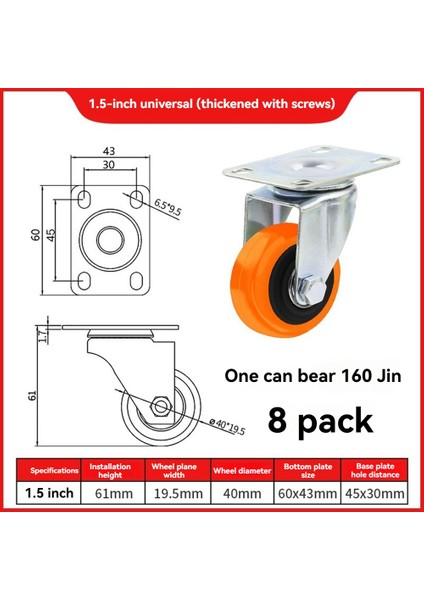 15 Inç Tekerlek Seti 360 Dönebilen Evrensel Plaka Tekerlekler (Yurt Dışından) indirimleri