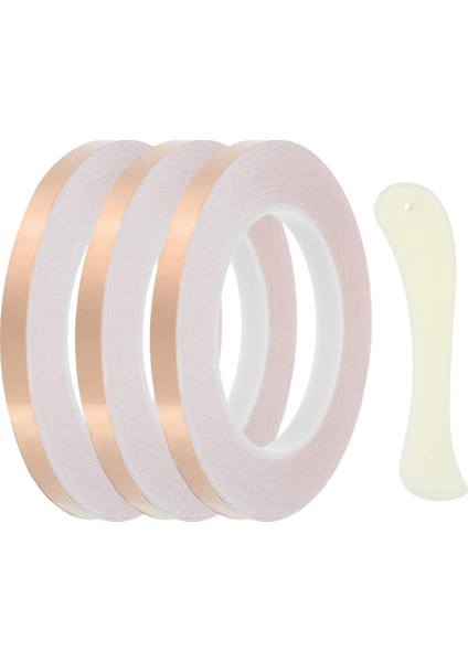 36 Yard 38 Inç Bakır Folyo Bant 3 Rulo Bakır Bant Tek Taraflı (Yurt Dışından)