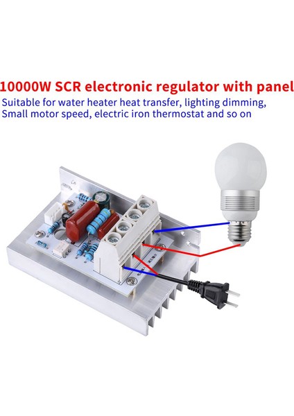 Dimmer Anahtarı 10000W Scr Voltaj Regülatörü Hız Kontrolü Ac 220V (Yurt Dışından) fiyatları