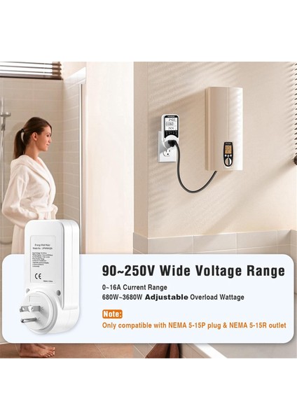 Arka Aydınlatmalı Büyük Ekran Elektrik Kullanım Monitörü Abd Fişi (Yurt Dışından) indirimleri