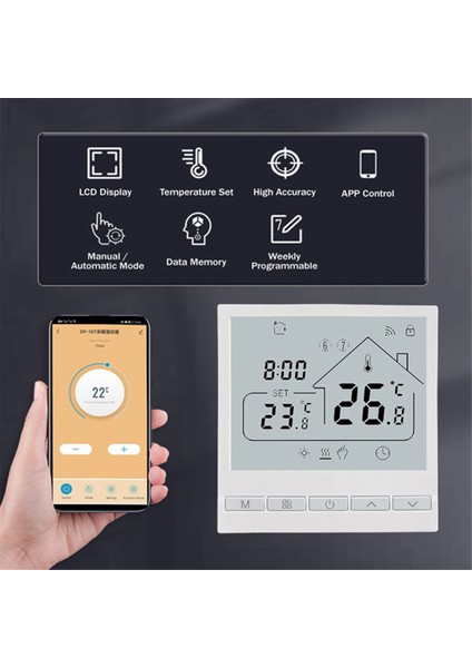 105 Wifi 16A Elektrikli Isıtma Filmi Isıtma Kablosu Isıtma Termostatı (Yurt Dışından) modelleri