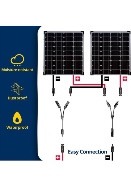 Çift Y-Tarzı Güneş Konnektörü Dc 1000V Fmm+Mff Güneş Kablo Bağlantısı (Yurt Dışından)