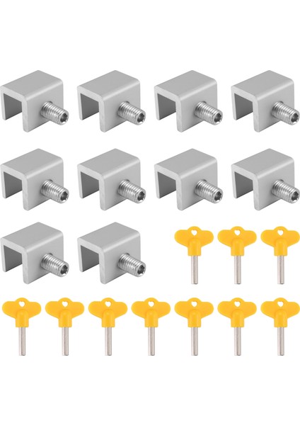10 Set Sürgülü Kanatlı Durdurucu Dolap Kilitleri Hırsızlık Önleyici Kilit Tek Delik (Yurt Dışından)