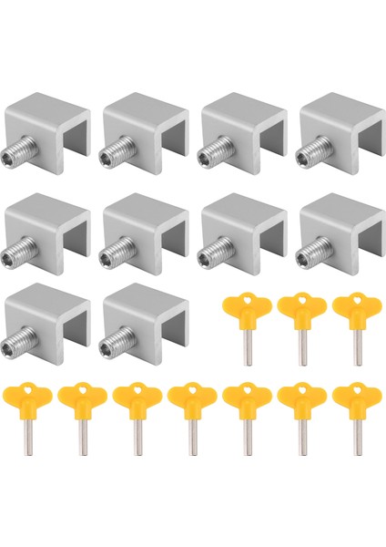 10 Set Sürgülü Kanatlı Durdurucu Dolap Kilitleri Hırsızlık Önleyici Kilit Tek Delik (Yurt Dışından) fiyatları