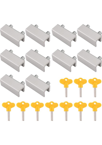 10 Set Sürgülü Kanatlı Durdurucu Dolap Kilitleri Hırsızlık Önleyici Kilit Iki Delik (Yurt Dışından) fiyatları