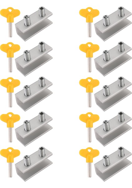 10 Set Sürgülü Kanatlı Durdurucu Dolap Kilitleri Hırsızlık Önleyici Kilit Iki Delik (Yurt Dışından) modelleri