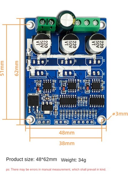 12-37V 5A Dc Fırçasız Hall Motor Sürücü Kartı (Yurt Dışından) fırsatları