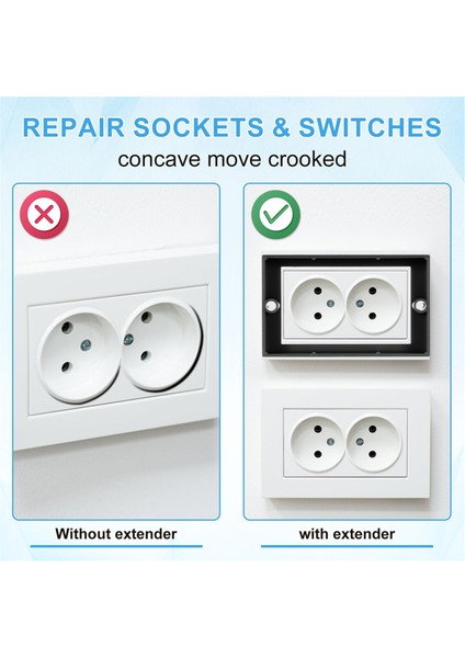 6 Adet Elektrik Kutusu Genişletici 12 Inç Tek Çeteli Priz Çıkış Kutusu (Yurt Dışından) indirimleri