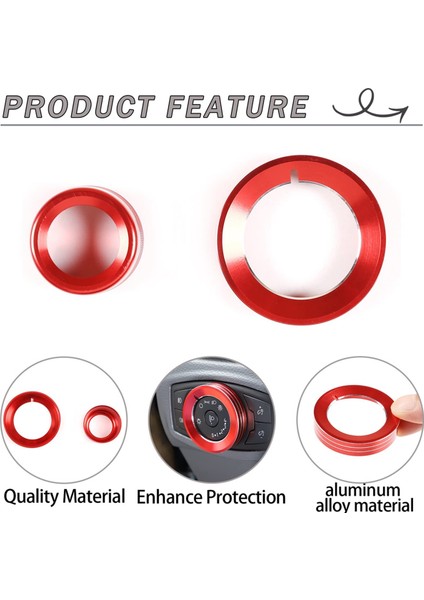 Far ANAHTARI4WD Düğme Halkası Kapağı Kırmızı (Yurt Dışından) indirimleri