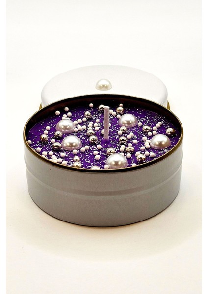 Hindistan Cevizi Kokulu Inci Taneli Aşk & Bolluk Mumu | 3D Teneke Kutuda | Dekoratif Hediyelik fiyatları