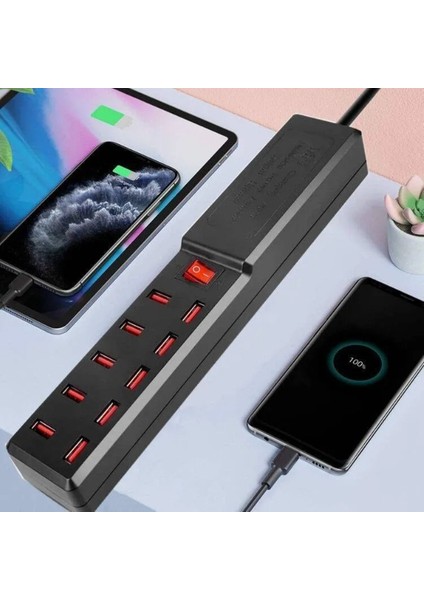 10 Portlu USB Şarj Adaptörü