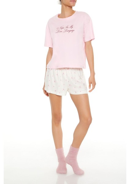 Naps Yazılı Pijama Tişört