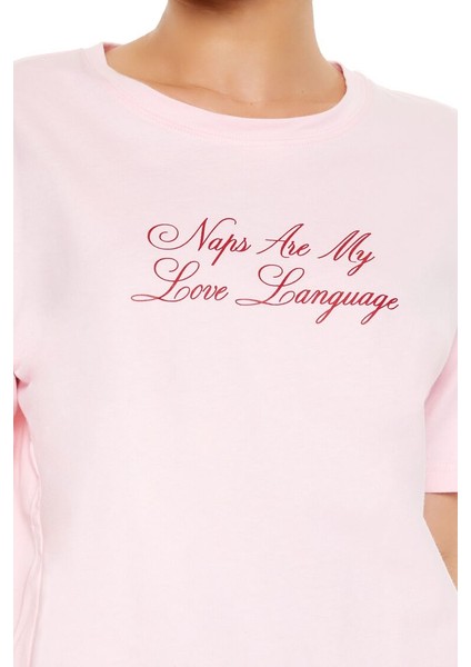 Naps Yazılı Pijama Tişört