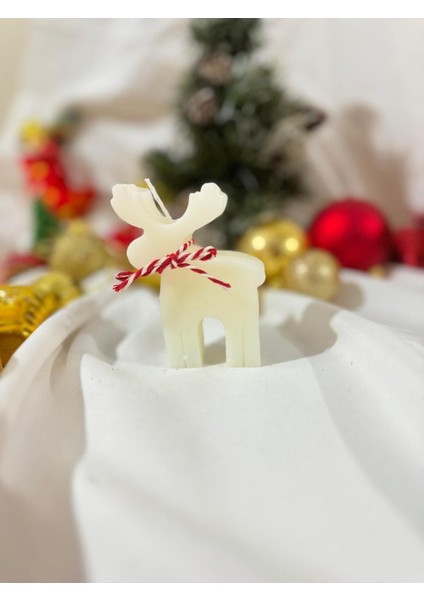 Dekoratif Hediyelik Çam Ağacı ve Geyik Mum Soywax Yeşil Yılbaşı Hediye Pine Tree Candle fiyatları