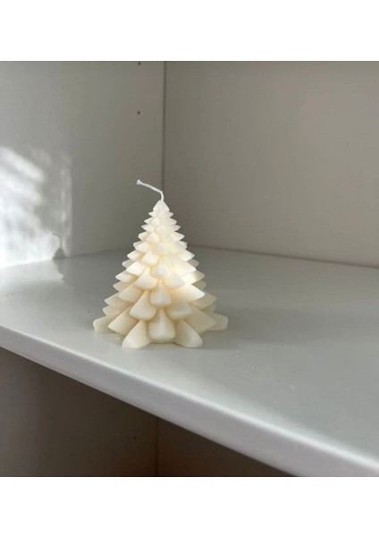 Dekoratif Hediyelik Çam Ağacı ve Geyik Mum Soywax Yeşil Yılbaşı Hediye Pine Tree Candle