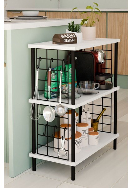 3 Raflı Telli Çevir-Kur Çok Amaçlı Raf Ünitesi | Metal Gövde Mutfak Düzenleyici | Pratik Organizer fiyatları