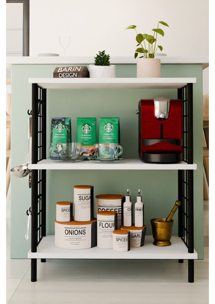 3 Raflı Telli Çevir-Kur Çok Amaçlı Raf Ünitesi | Metal Gövde Mutfak Düzenleyici | Pratik Organizer modelleri