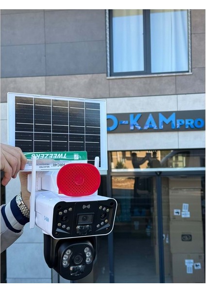 -3915 4g 6mp Dual Lens Solar Ptz Camera Beyaz