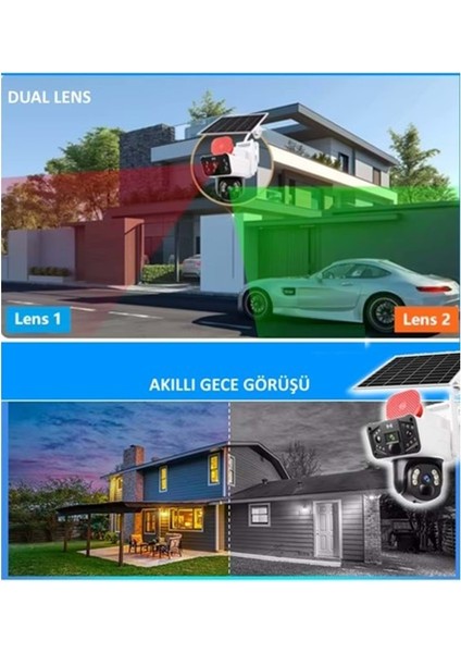 -3915 4g 6mp Dual Lens Solar Ptz Camera Beyaz fiyatları