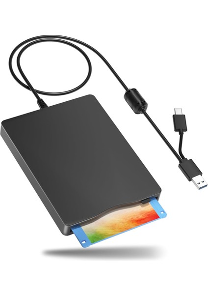 USB Type-C'li 3,5 Inç Harici Disket Sürücüsü (Yurt Dışından)