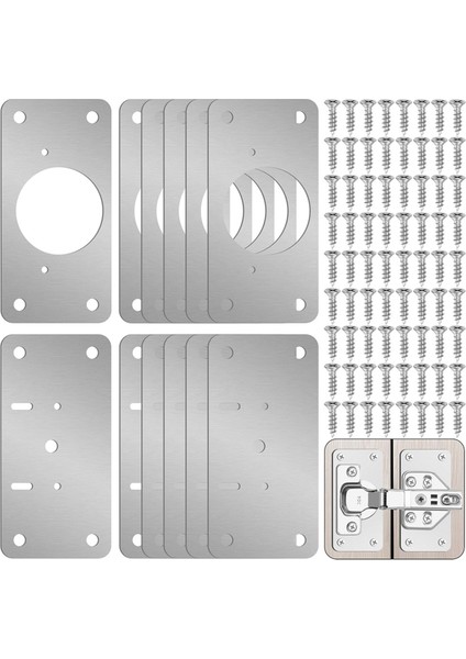 Menteşe Tamir Takımı - Dolap Kapı Menteşe Tamir Plakası Menteşe Sabitleme Plakası (Yurt Dışından)