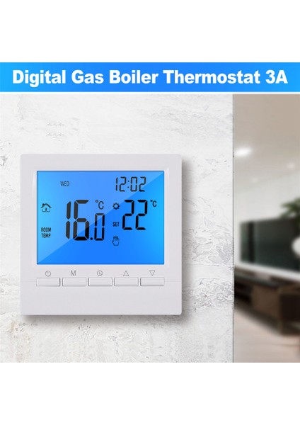 Ev Isıtma Için Programlanabilir Dijital Termostat 3A Mavi Arka Işık (Yurt Dışından) fırsatları