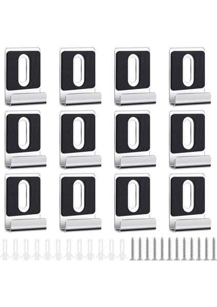 12 Adet Metal Ayna Klips Tutucu Seti Vida ile Ayna Asma Klipsleri (Yurt Dışından)