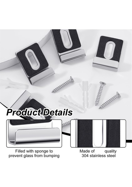 12 Adet Metal Ayna Klips Tutucu Seti Vida ile Ayna Asma Klipsleri (Yurt Dışından) fiyatları