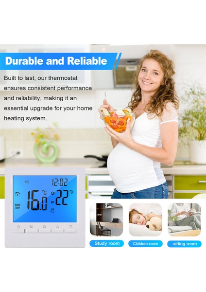 Ev Isıtma Için Programlanabilir Dijital Termostat 3A Mavi Arka Işık (Yurt Dışından) indirimleri