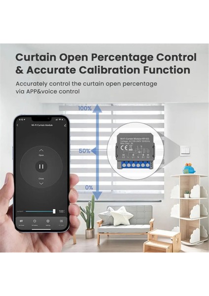 Tuya Akıllı Wifi Perde Anahtarı Perde Anahtarı RF433 (Yurt Dışından)