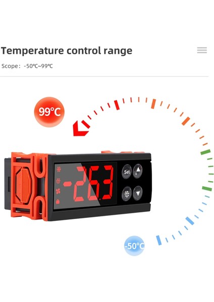 Dijital Termostat Higrostat Sıcaklık Nem Kontrol Cihazı AC220V (Yurt Dışından)