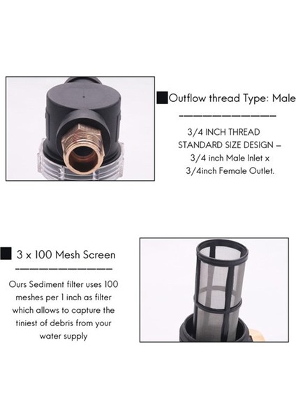 Basınçlı Yıkama Makinesi Girişi Için 34 Inç Bahçe Hortumu Filtresi (Yurt Dışından) fırsatları