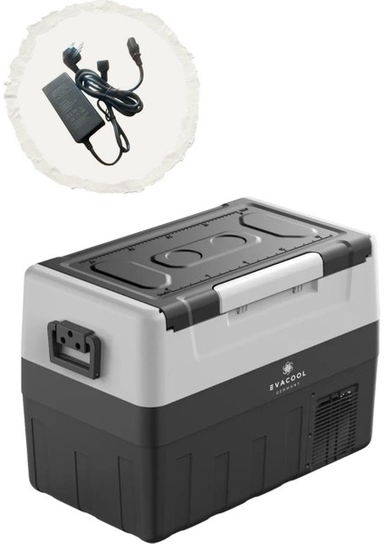 EVA45ATLP 220 Adaptörlü 12/24V 45 Litre Tek Kapak Çift Ekran Kompresörlü Oto Buzdolabı
