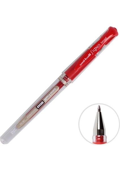 Unıball UM-153 Sıgno Broad Jel Kalem 1,0 Kırmızı