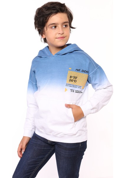 Erkek Çocuk Cepli Baskılı Sweatshirt