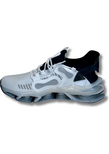 2277 Beyaz Siyah Kırmızı Amortisör Tabanlı Bağcıklı Erkek Spor Ayakkabı 41 fırsatları