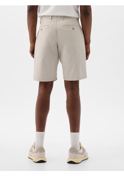 Erkek Gri 10" Vintage Şort fırsatları