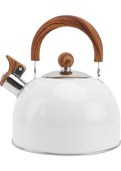 3 Litre Düdüklü Çaydanlık Iskandinav Ahşap Su Isıtıcı Islık Çalan Çaydanlık Kettle Demlik Çay Potu