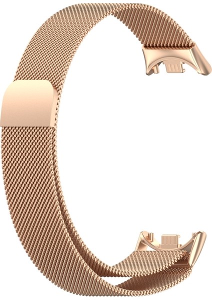 Xiaomi Mi Band 10 / Mi Band 9 / Mi Band 8 Uyumlu Mıknatıslı Paslanmaz Metal Hasır Milano Kordon Kayış