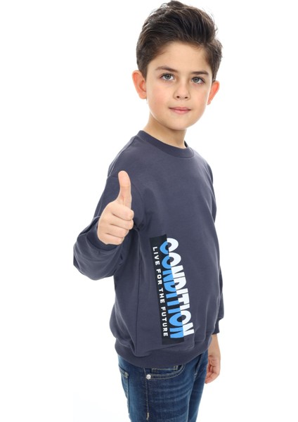 Erkek Çocuk Ön ve Arka Baskılı Sweatshirt modelleri